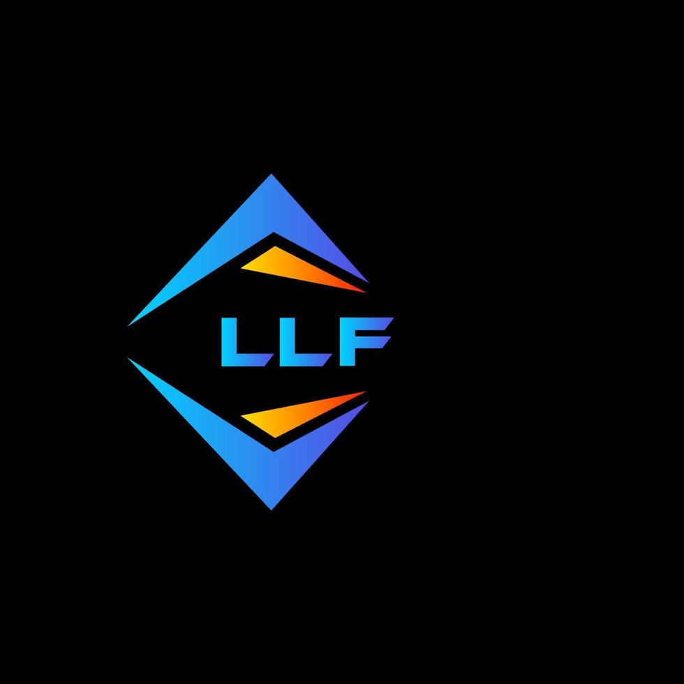 Diseño de logotipo de tecnología abstracta llf sobre fondo negro. Concepto de logotipo de letra de iniciales creativas llf. vector