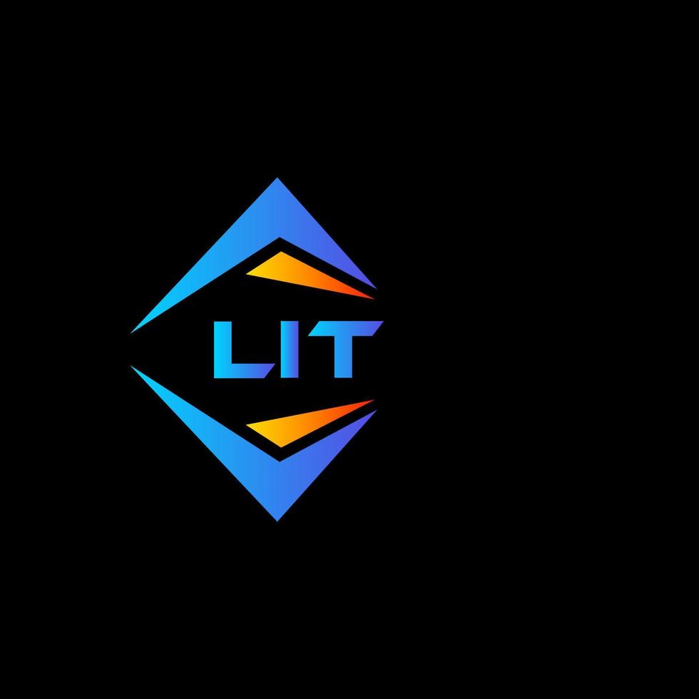 LIT abstract technology logo design on Black background. LIT creative initials letter logo concept. vector