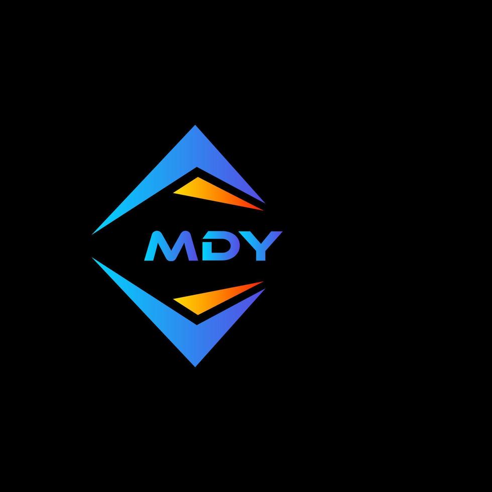 MDY abstract technology logo design on Black background. MDY creative initials letter logo concept. vector