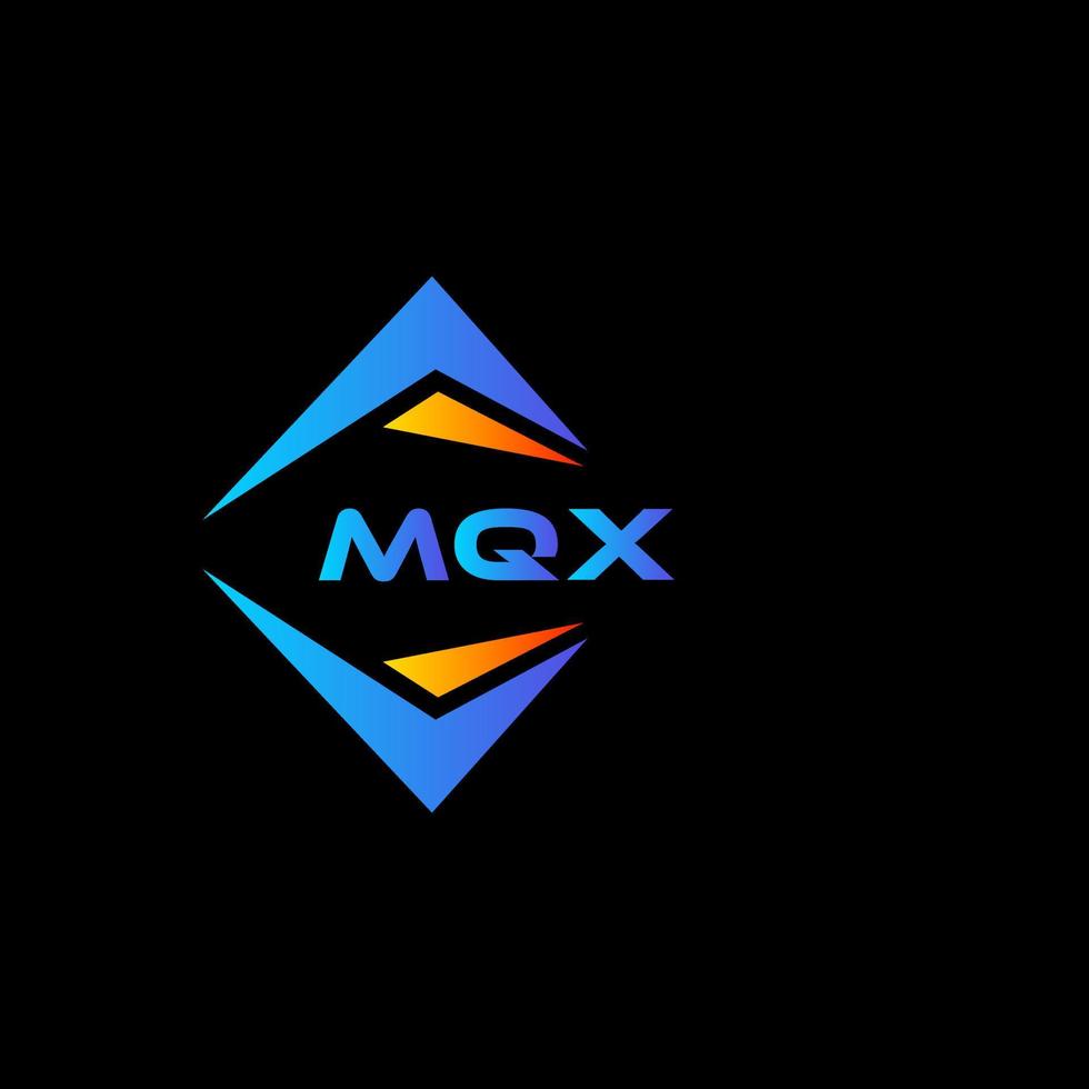 Diseño de logotipo de tecnología abstracta mqx sobre fondo negro. concepto de logotipo de letra de iniciales creativas mqx. vector