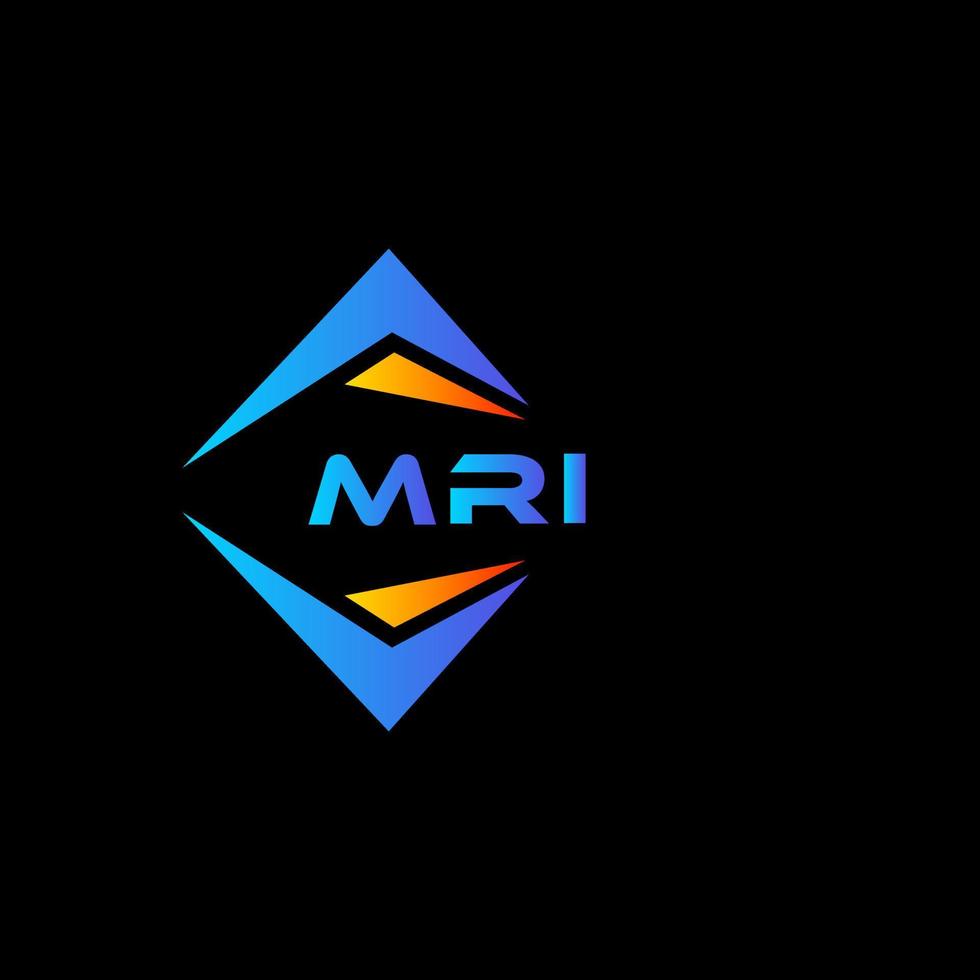 mri diseño de logotipo de tecnología abstracta sobre fondo negro. concepto de logotipo de letra de iniciales creativas mri. vector