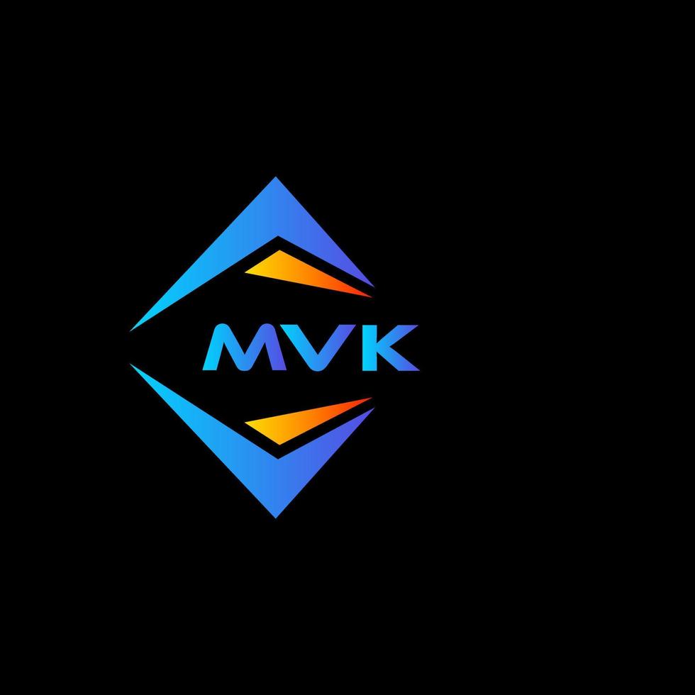 MVK abstract technology logo design on Black background. MVK creative initials letter logo concept. vector