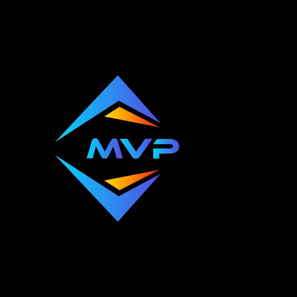 MVP abstract technology logo design on Black background. MVP creative initials letter logo concept. vector