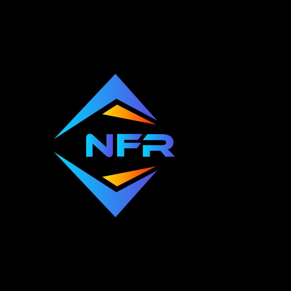 NFR abstract technology logo design on Black background. NFR creative initials letter logo concept. vector