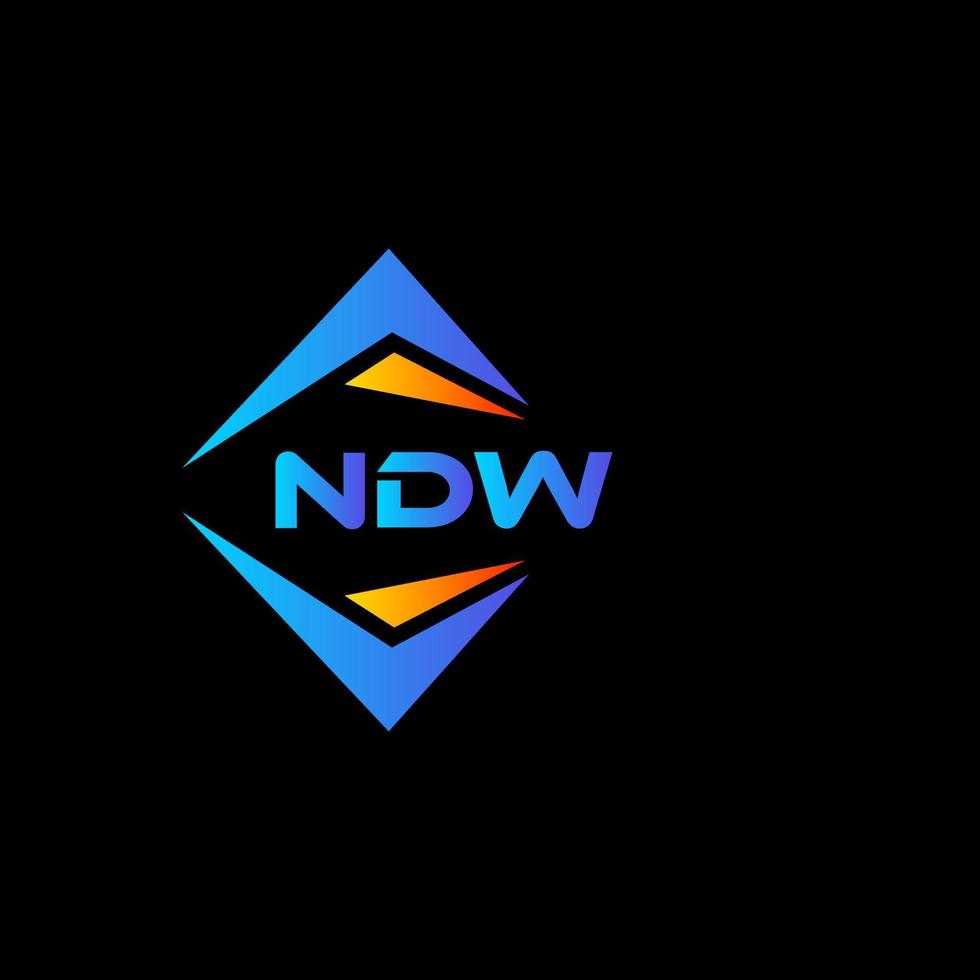 NDW abstract technology logo design on Black background. NDW creative initials letter logo concept. vector