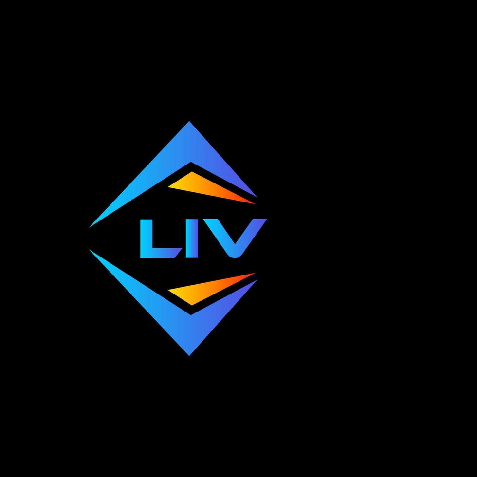 LIV abstract technology logo design on Black background. LIV creative initials letter logo concept. vector