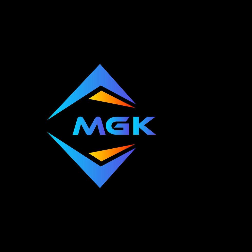 MGK abstract technology logo design on Black background. MGK creative initials letter logo concept. vector