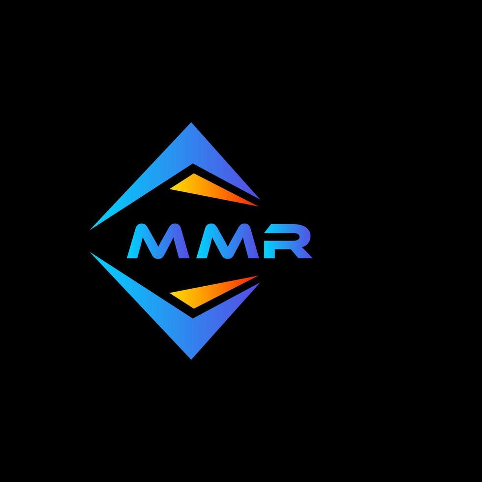 diseño de logotipo de tecnología abstracta mmr sobre fondo negro. concepto de logotipo de letra de iniciales creativas mmr. vector