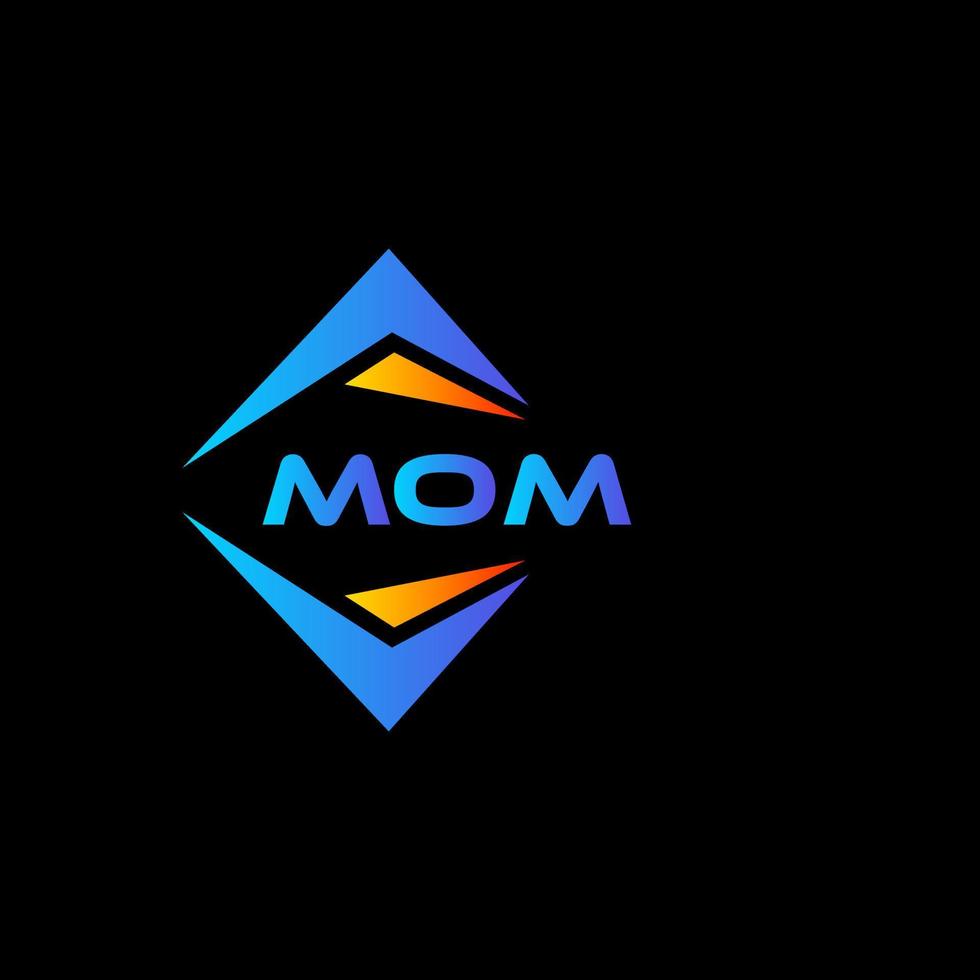 MOM abstract technology logo design on Black background. MOM creative initials letter logo concept. vector