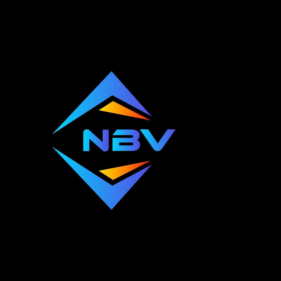 NBV abstract technology logo design on Black background. NBV creative initials letter logo concept. vector