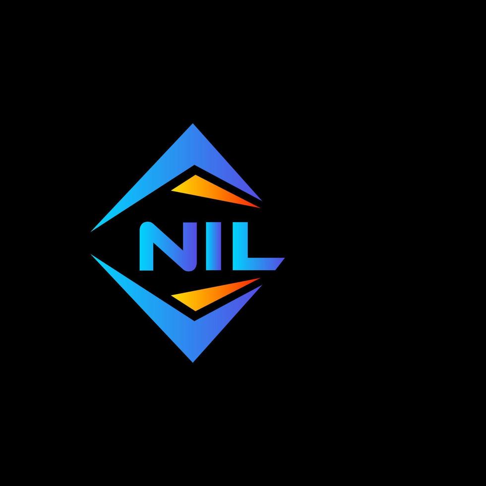 NIL abstract technology logo design on Black background. NIL creative initials letter logo concept. vector