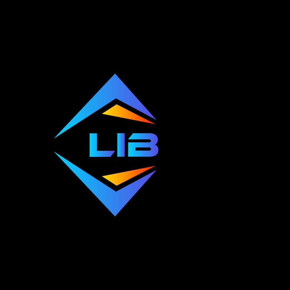 diseño de logotipo de tecnología abstracta lib sobre fondo negro. concepto de logotipo de letra de iniciales creativas lib. vector