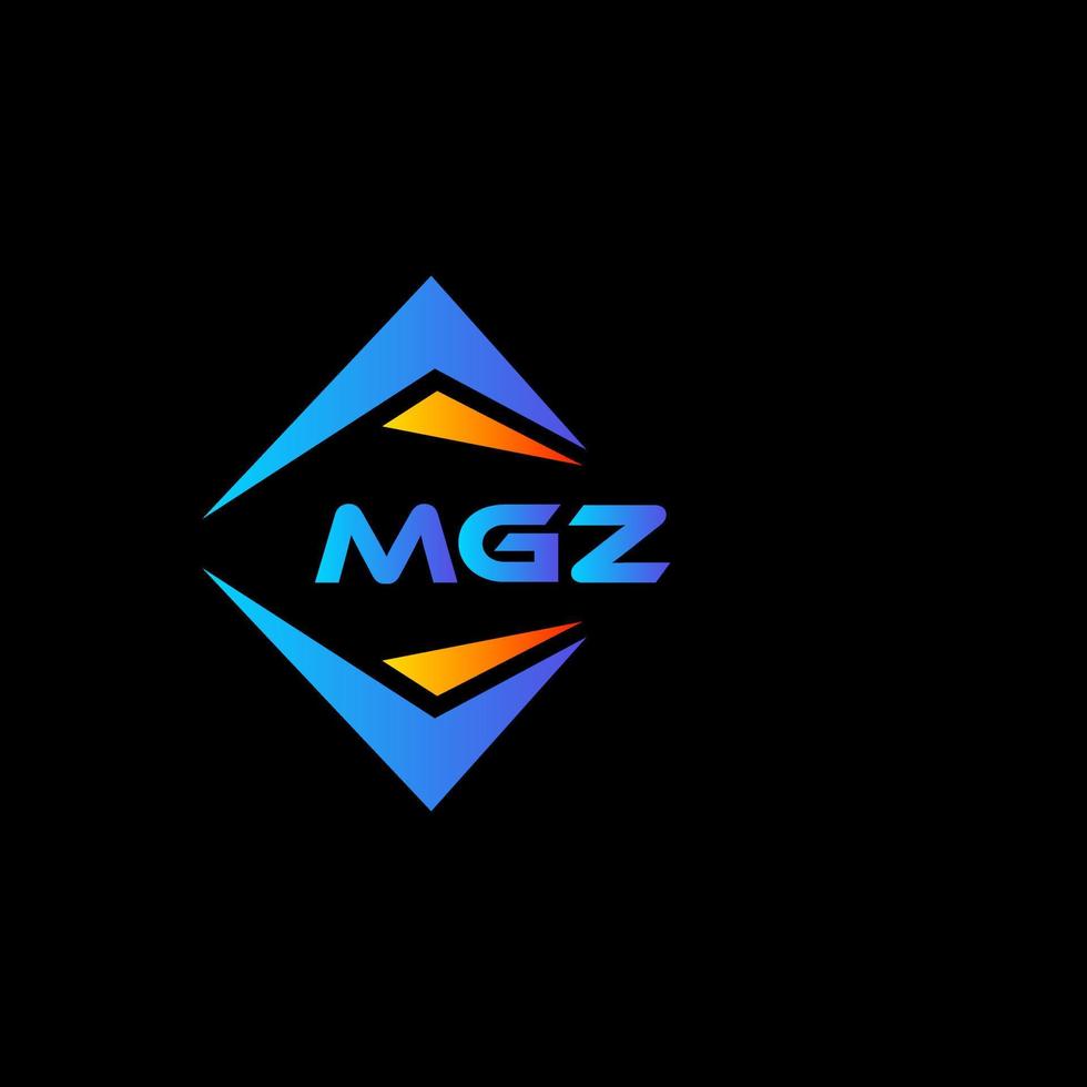 MGZ abstract technology logo design on Black background. MGZ creative initials letter logo concept. vector
