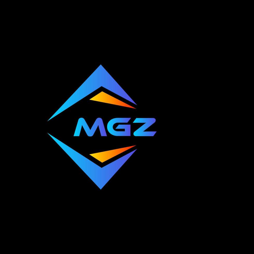 MGZ abstract technology logo design on Black background. MGZ creative initials letter logo concept. vector