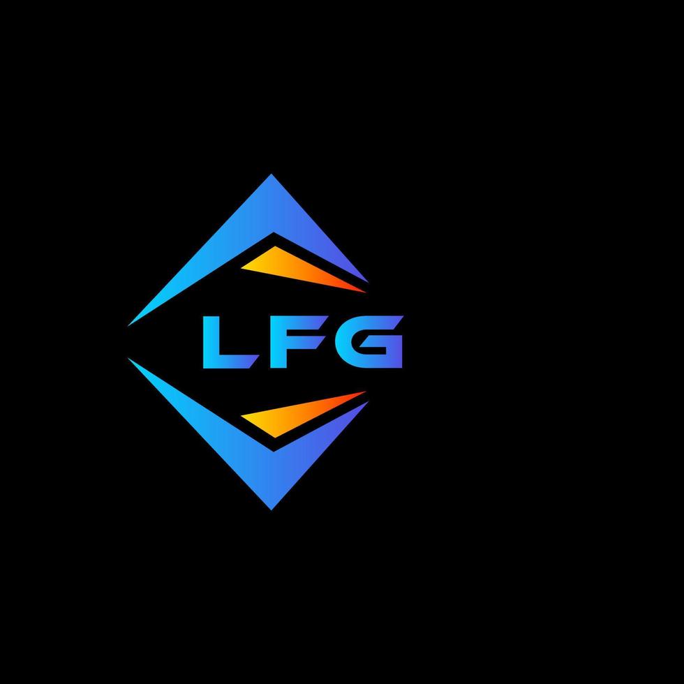 Diseño de logotipo de tecnología abstracta lfg sobre fondo negro. Concepto de logotipo de letra de iniciales creativas lfg. vector