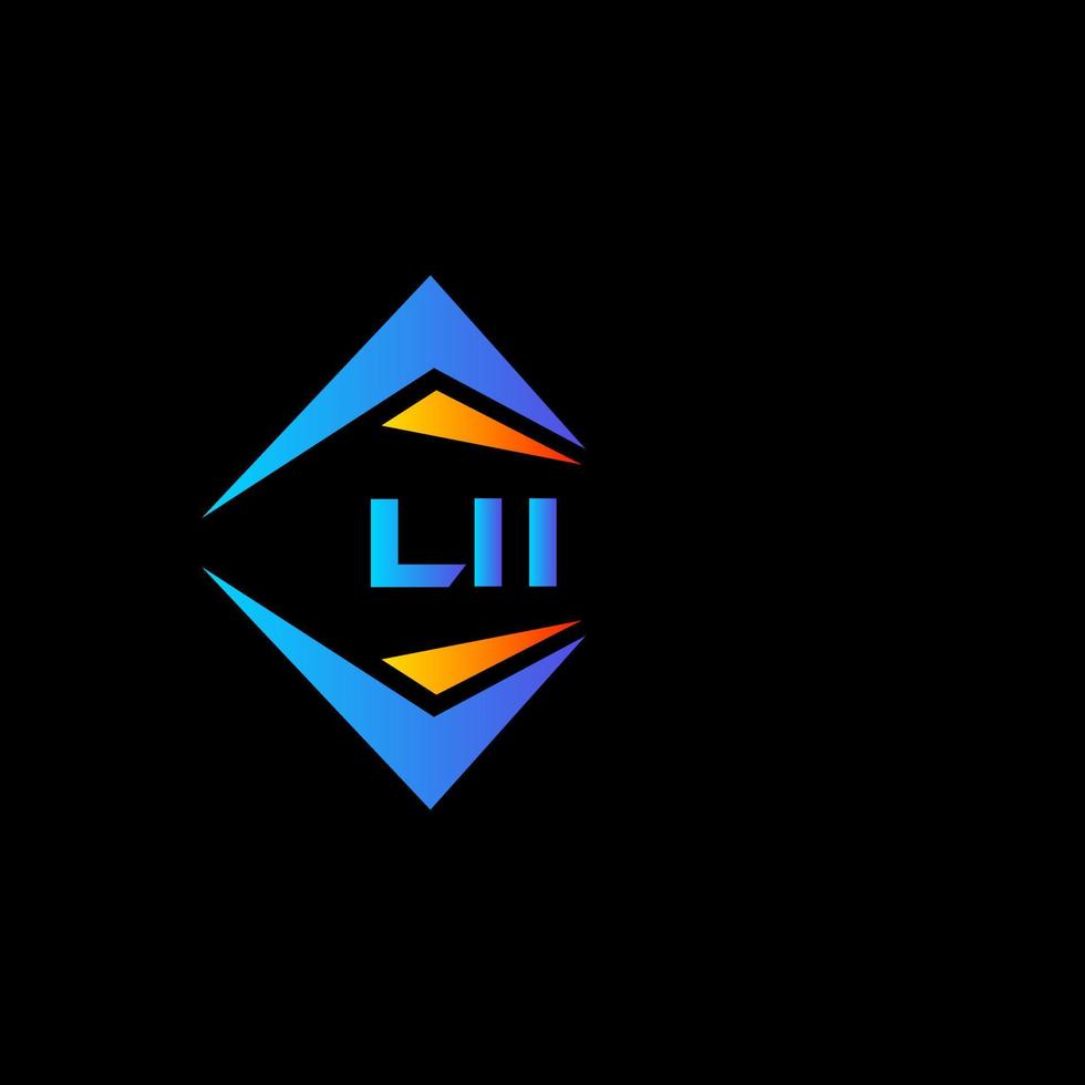 LII abstract technology logo design on Black background. LII creative initials letter logo concept. vector