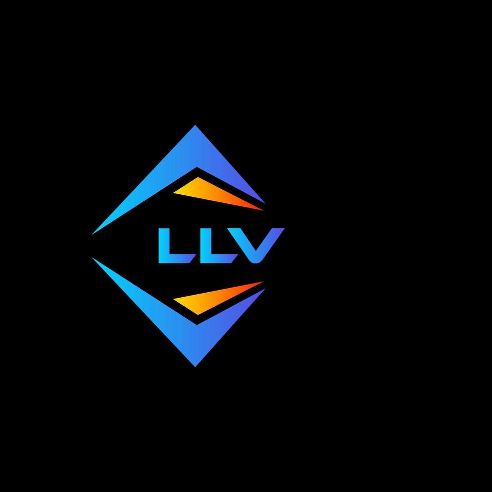 llv diseño de logotipo de tecnología abstracta sobre fondo negro. Concepto de logotipo de letra de iniciales creativas llv. vector