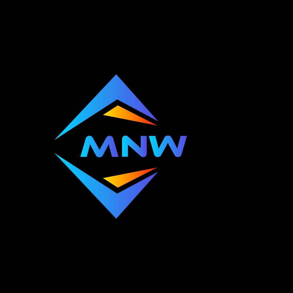 MNW abstract technology logo design on Black background. MNW creative initials letter logo concept. vector