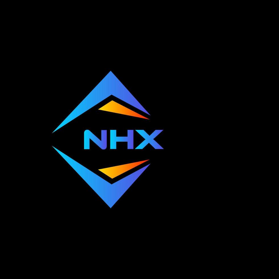Diseño de logotipo de tecnología abstracta nhx sobre fondo negro. concepto de logotipo de letra de iniciales creativas nhx. vector