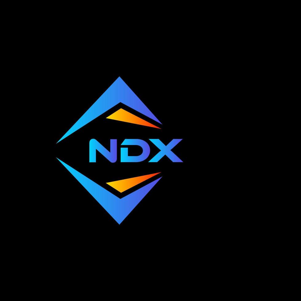 Diseño de logotipo de tecnología abstracta ndx sobre fondo negro. Concepto de logotipo de letra de iniciales creativas ndx. vector