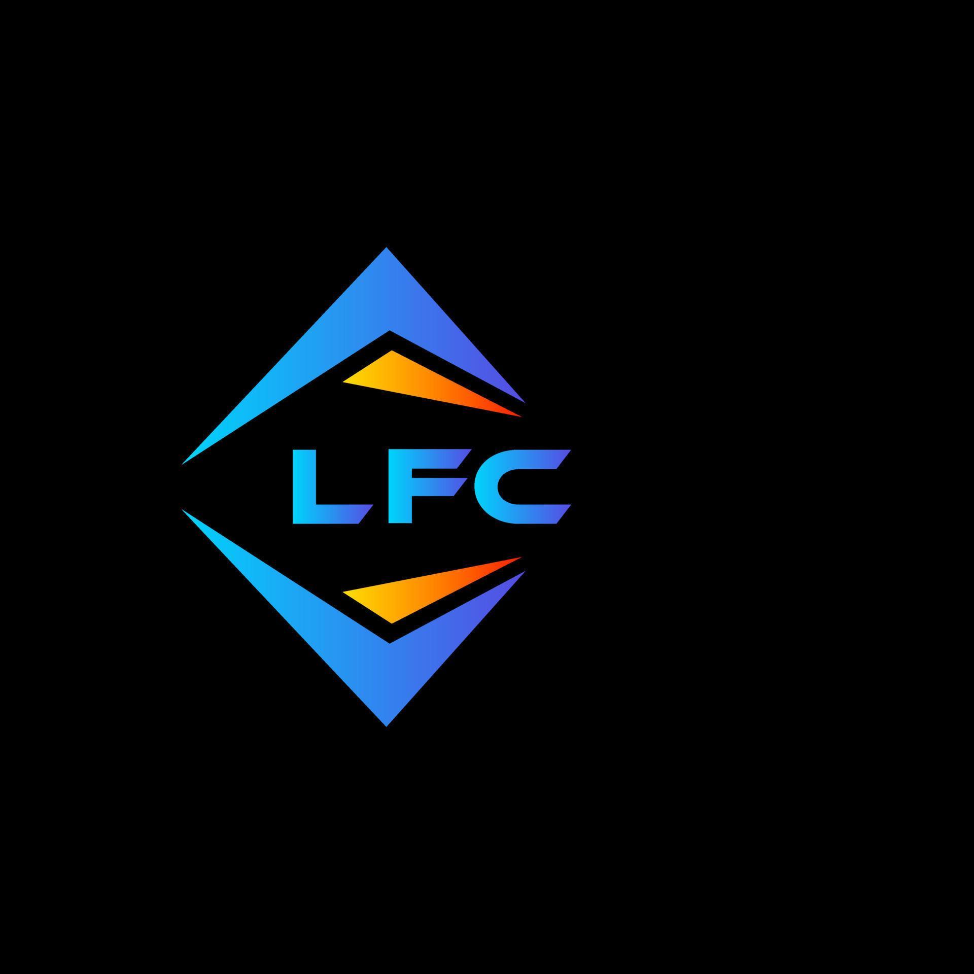 LFC abstract technology logo design on Black background. LFC creative