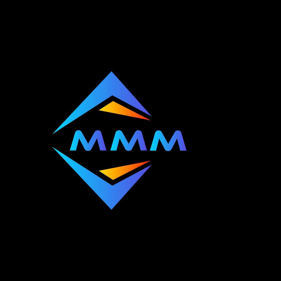 MMM abstract technology logo design on Black background. MMM creative initials letter logo concept. vector