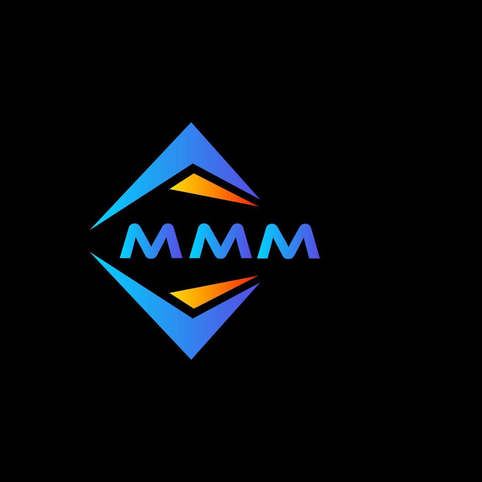 MMM abstract technology logo design on Black background. MMM creative initials letter logo concept. vector