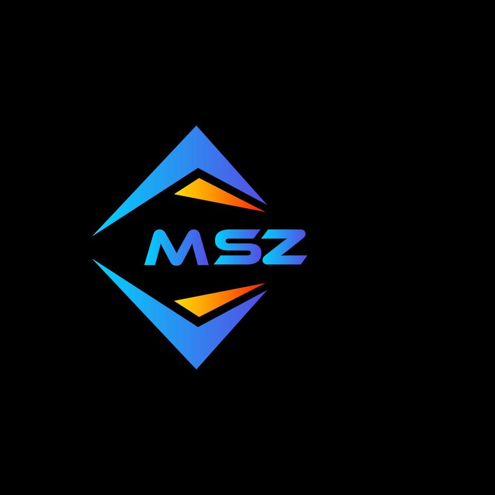 MSZ abstract technology logo design on Black background. MSZ creative initials letter logo concept. vector