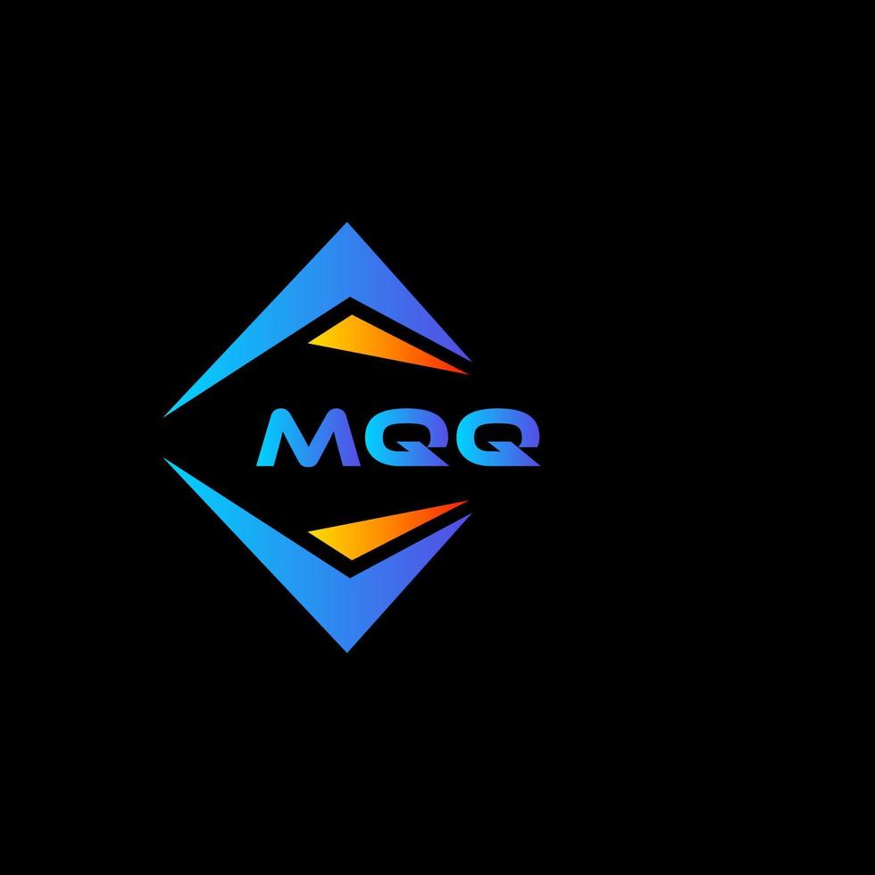 Diseño de logotipo de tecnología abstracta mqq sobre fondo negro. concepto de logotipo de letra de iniciales creativas mqq. vector