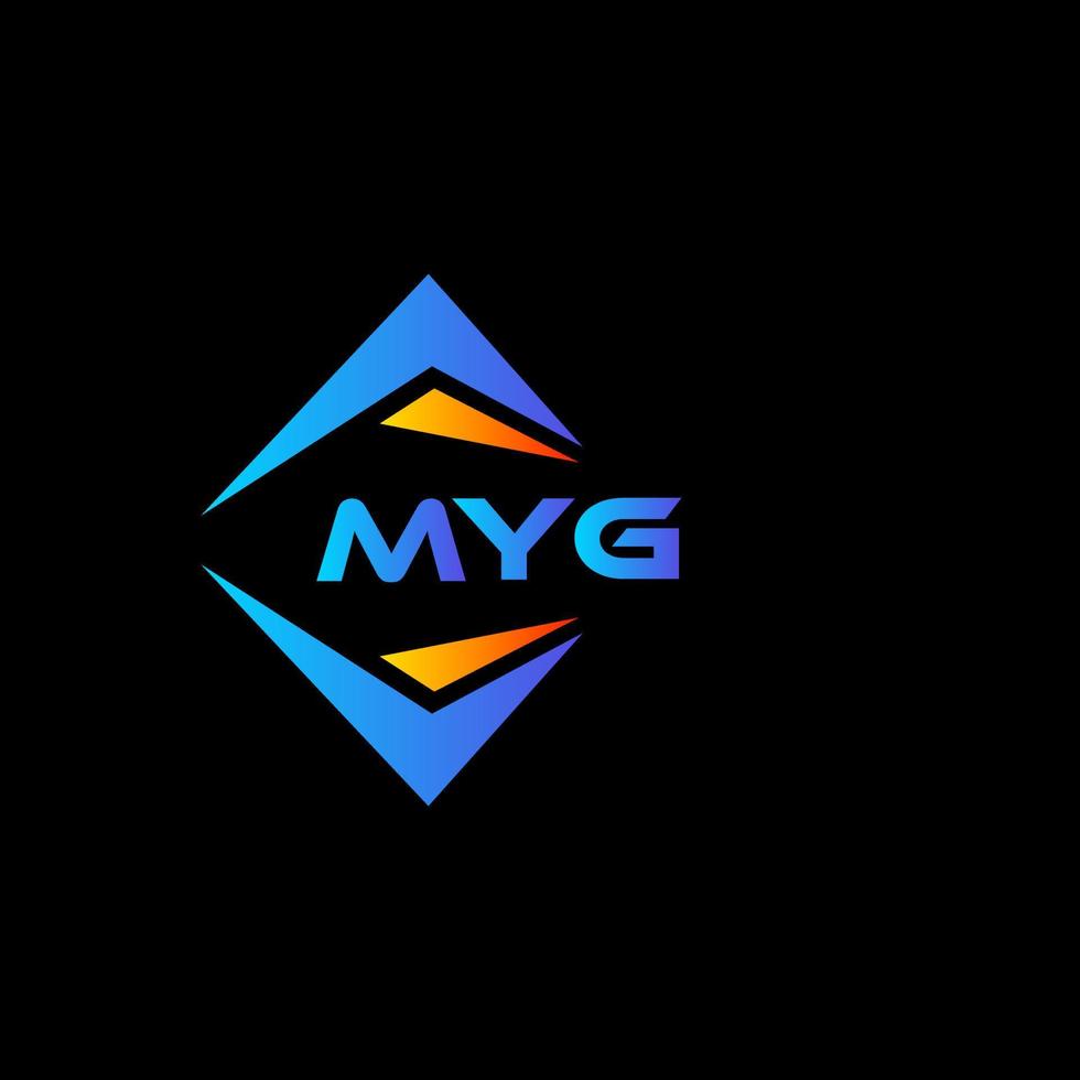 Diseño de logotipo de tecnología abstracta myg sobre fondo negro. concepto de logotipo de letra de iniciales creativas myg. vector