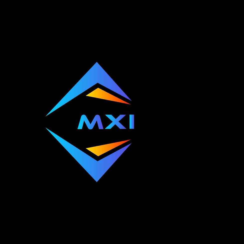 MXI abstract technology logo design on Black background. MXI creative initials letter logo concept. vector