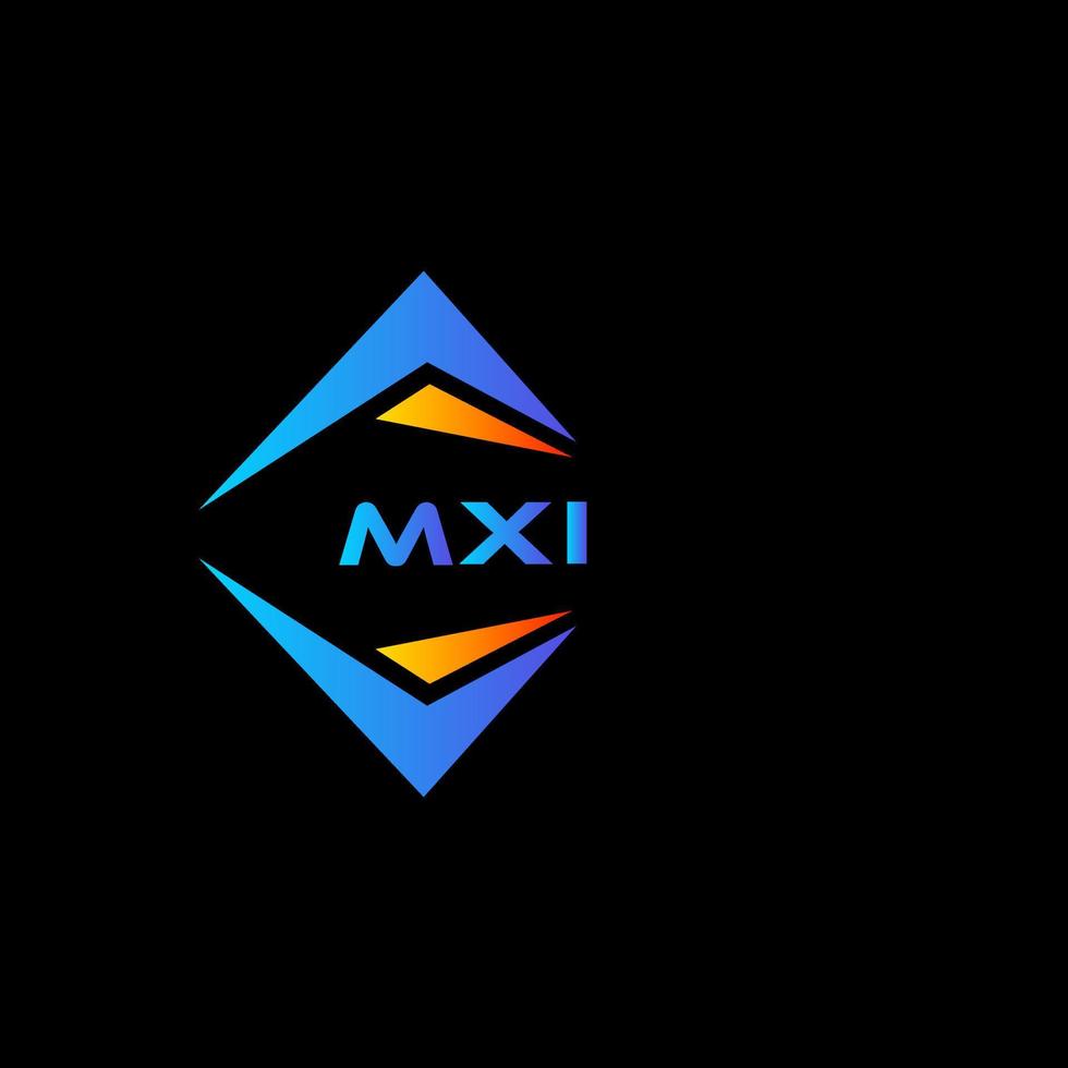 mxi diseño de logotipo de tecnología abstracta sobre fondo negro. concepto de logotipo de letra de iniciales creativas mxi. vector