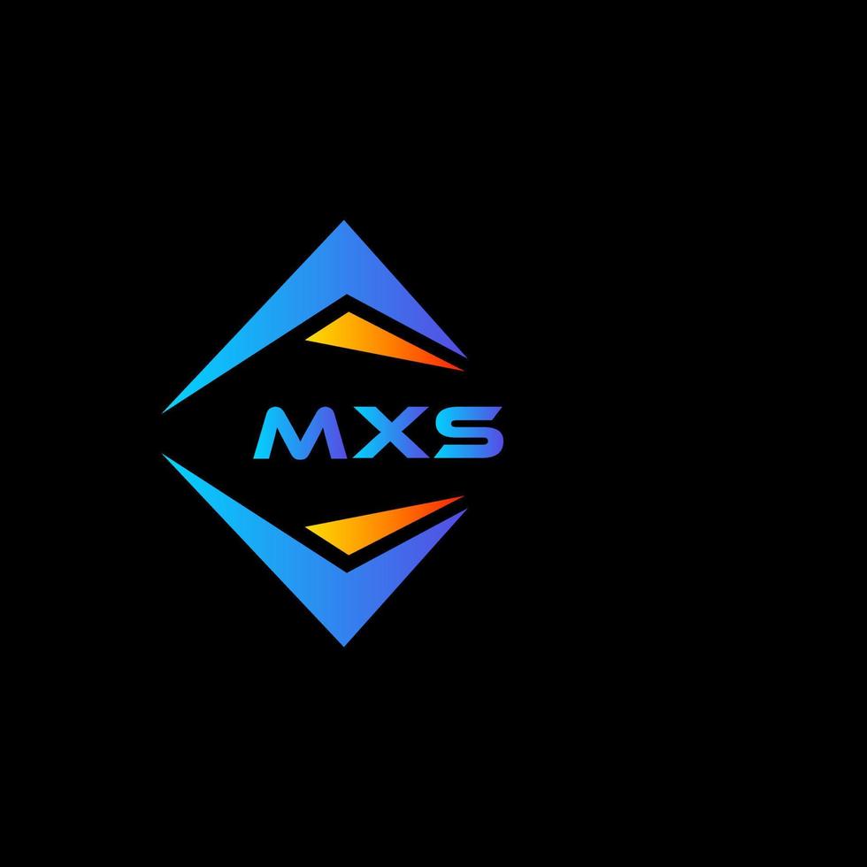 MXS abstract technology logo design on Black background. MXS creative initials letter logo concept. vector