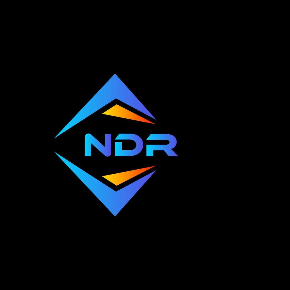 NDR abstract technology logo design on Black background. NDR creative initials letter logo concept. vector