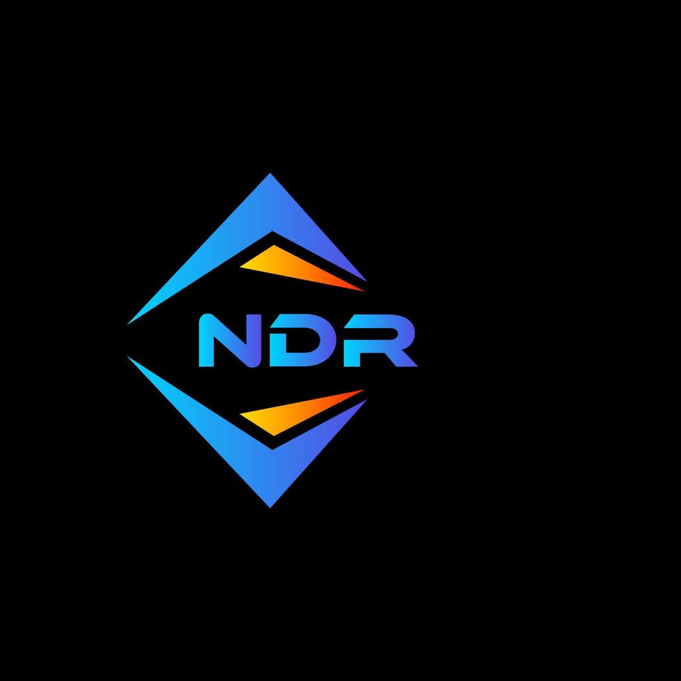 diseño de logotipo de tecnología abstracta ndr sobre fondo negro. concepto de logotipo de letra de iniciales creativas ndr. vector