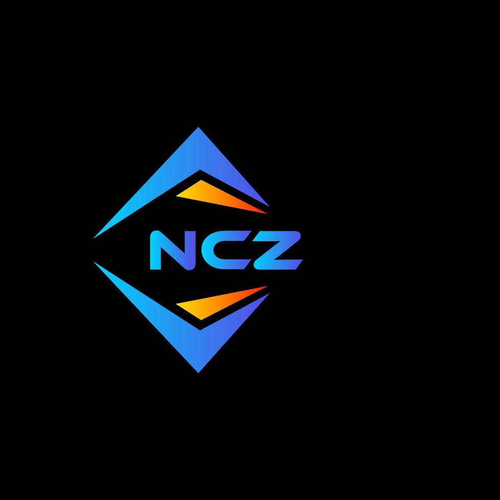 Diseño de logotipo de tecnología abstracta ncz sobre fondo negro. concepto de logotipo de letra de iniciales creativas ncz. vector