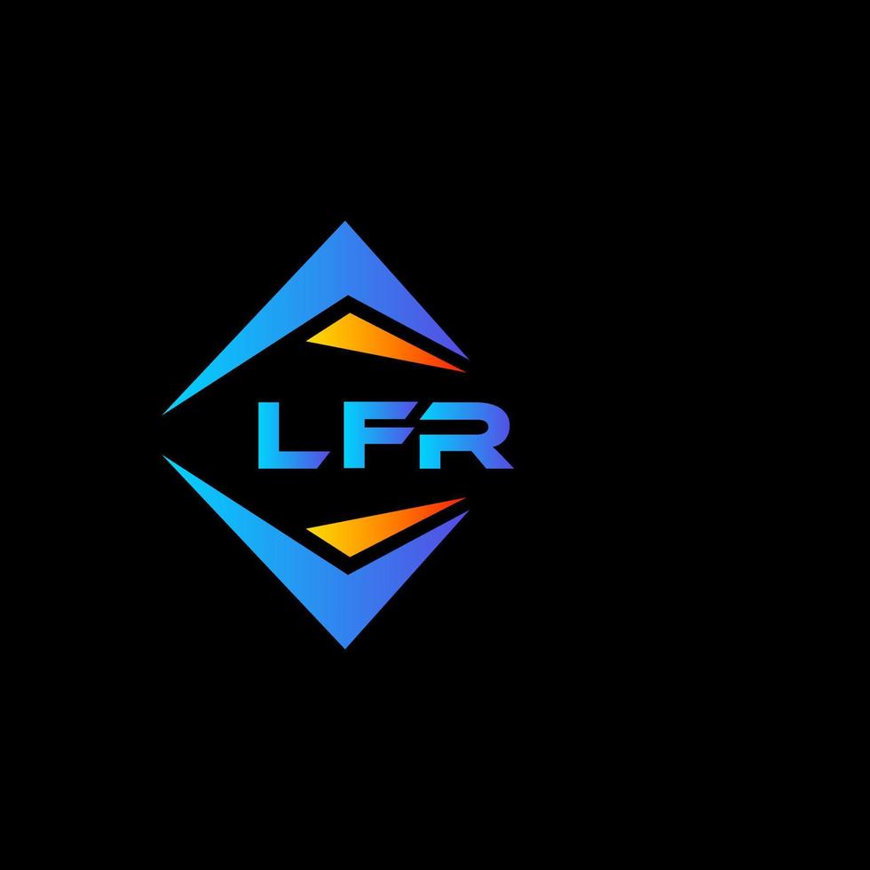 Diseño de logotipo de tecnología abstracta lfr sobre fondo negro. lfr creative initials letter logo concept.lfr diseño de logotipo de tecnología abstracta sobre fondo negro. Concepto de logotipo de letra de iniciales creativas lfr. vector