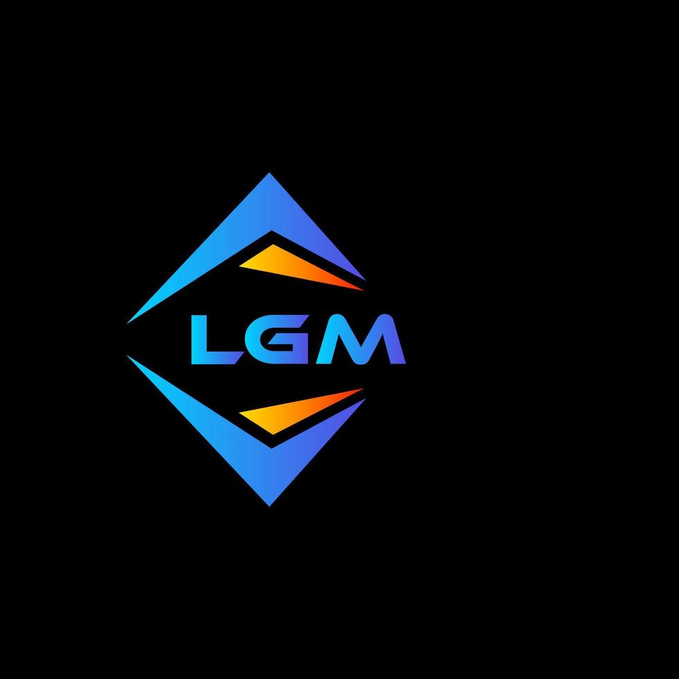 LGM abstract technology logo design on Black background. LGM creative initials letter logo concept. vector