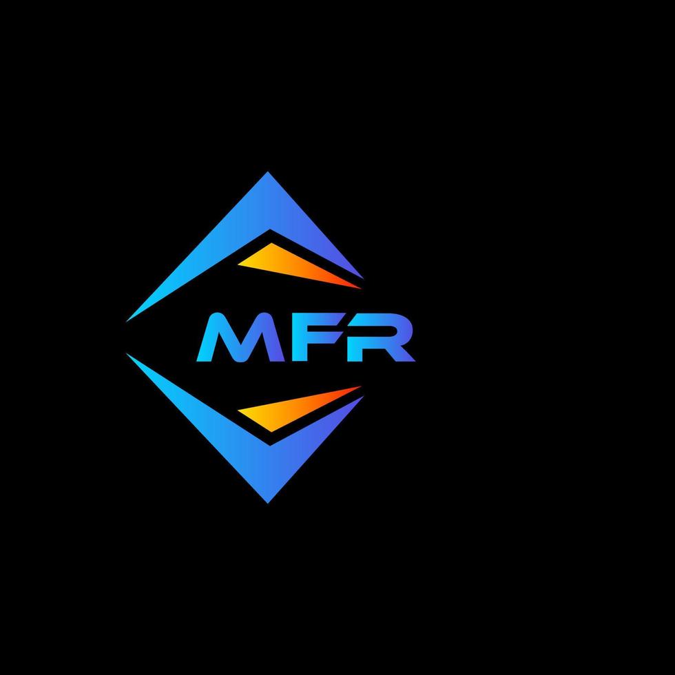 mfr diseño de logotipo de tecnología abstracta sobre fondo negro. concepto de logotipo de letra de iniciales creativas mfr. vector