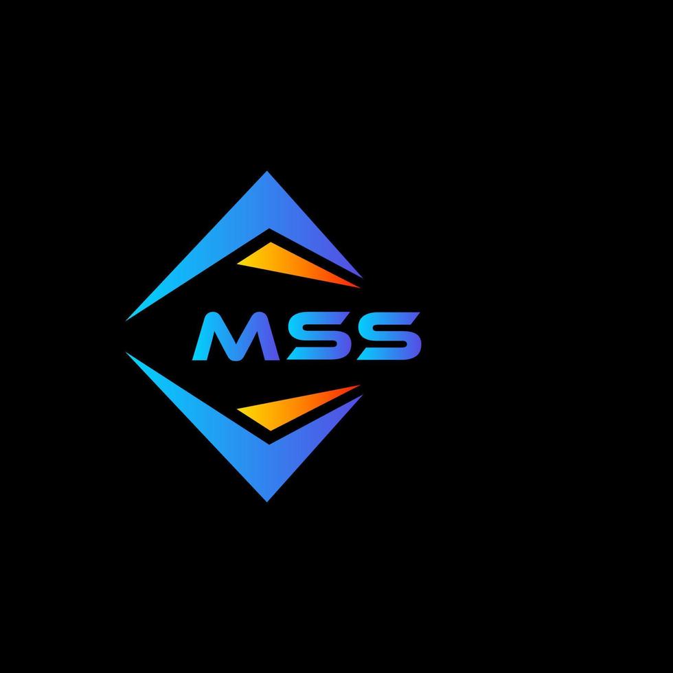 mss diseño de logotipo de tecnología abstracta sobre fondo negro. concepto de logotipo de letra inicial creativa mss. vector