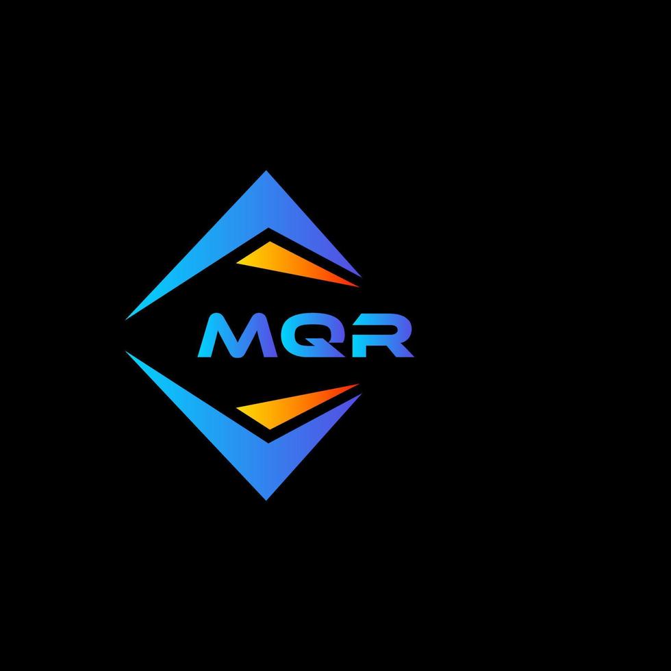 Diseño de logotipo de tecnología abstracta mqr sobre fondo negro. concepto de logotipo de letra de iniciales creativas mqr. vector