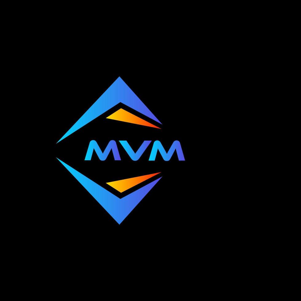 Diseño de logotipo de tecnología abstracta mvm sobre fondo negro. concepto de logotipo de letra de iniciales creativas mvm. vector
