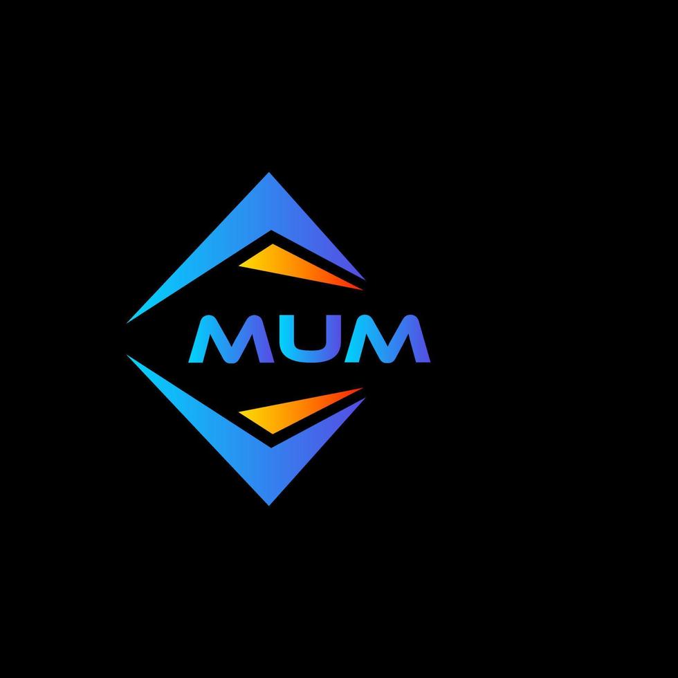 diseño de logotipo de tecnología abstracta de mamá sobre fondo negro. concepto de logotipo de letra de iniciales creativas de mamá. vector