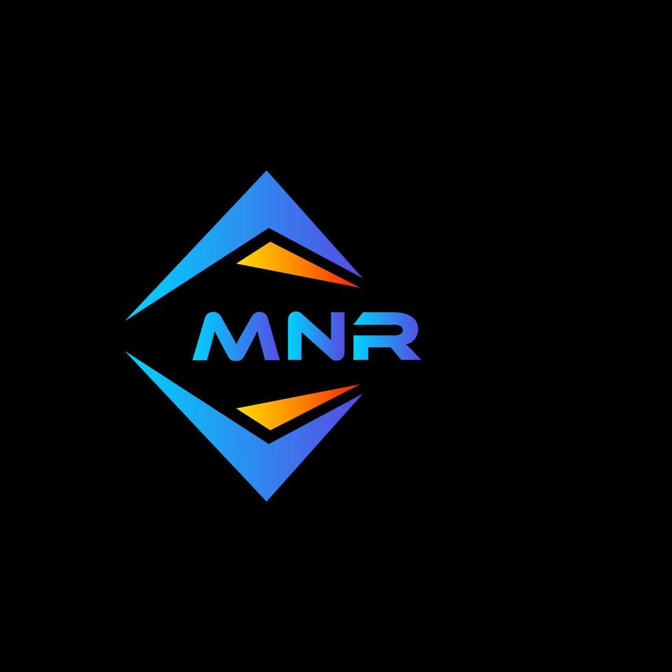 diseño de logotipo de tecnología abstracta mnr sobre fondo negro. concepto de logotipo de letra de iniciales creativas mnr. vector