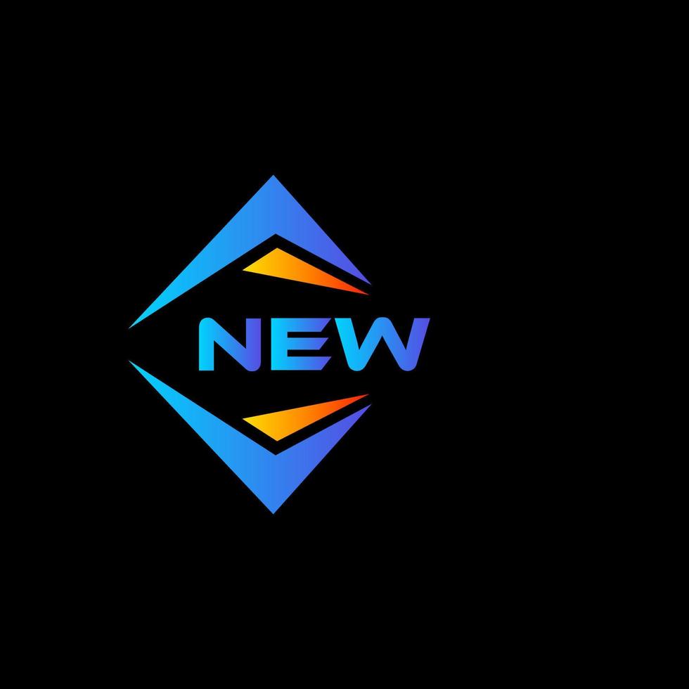 NEW abstract technology logo design on Black background. NEW creative initials letter logo concept. vector