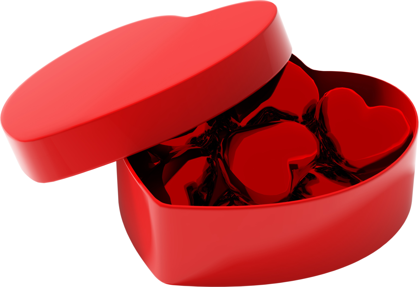 caixa de presente de amor vermelho png
