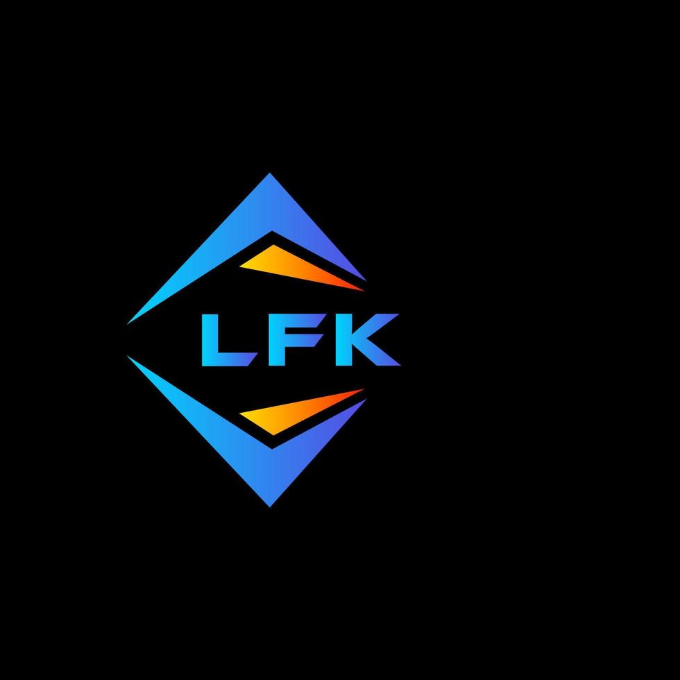 LFK abstract technology logo design on Black background. LFK creative initials letter logo concept. vector