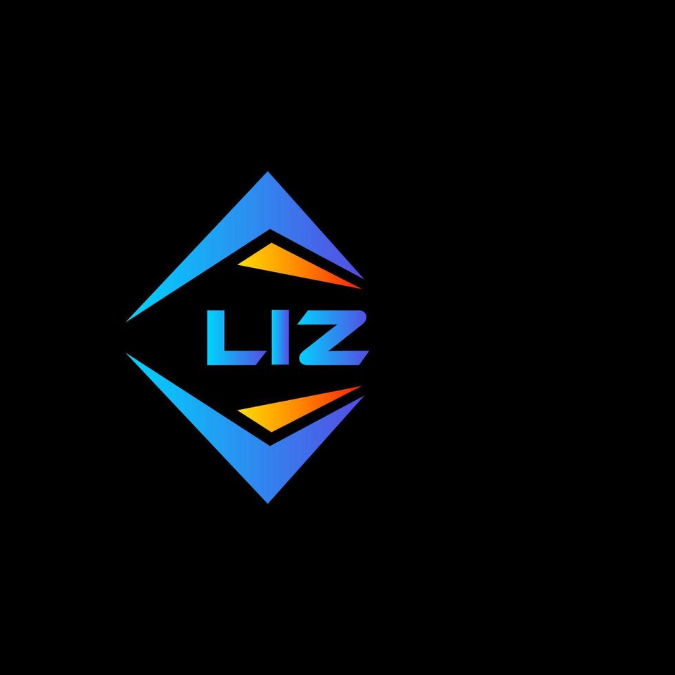 LIZ abstract technology logo design on Black background. LIZ creative initials letter logo concept. vector