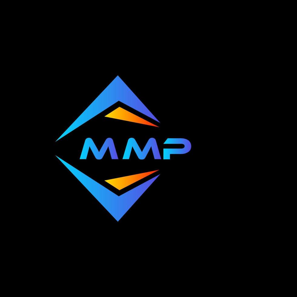 diseño de logotipo de tecnología abstracta mmp sobre fondo negro. concepto de logotipo de letra de iniciales creativas mmp. vector