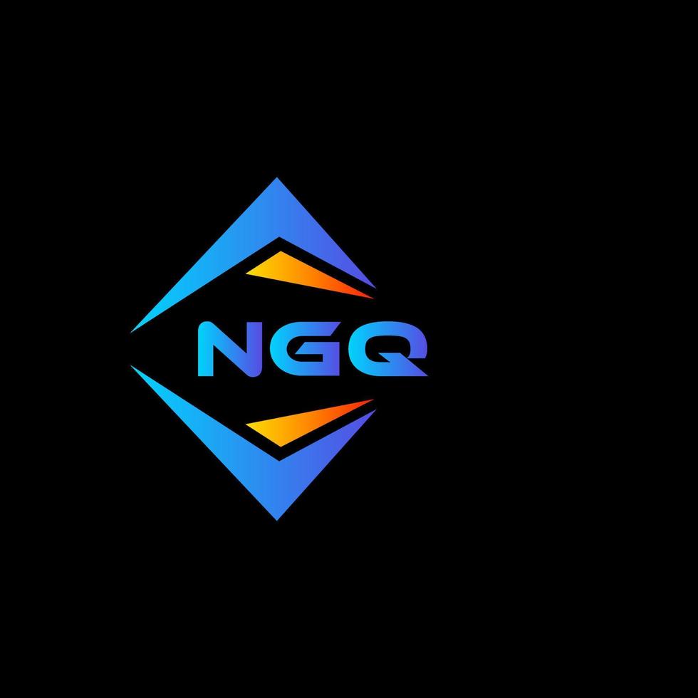 diseño de logotipo de tecnología abstracta ngq sobre fondo negro. concepto de logotipo de letra de iniciales creativas ngq. vector